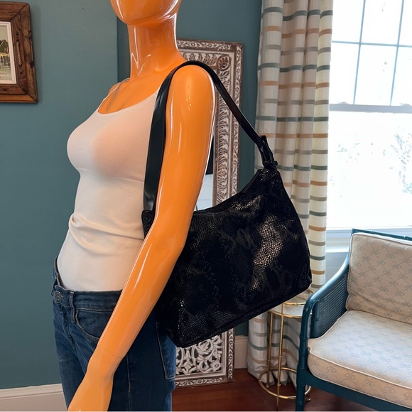 SABINA Genuine Leather Snake Texture Bag - Picture 2 of 14